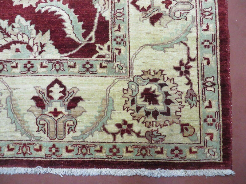 8' X 10' Vintage Fine Handmade Peshawar Agra Chobi Rug