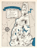 Vintage Map of New Hampshire 1931