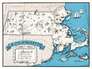 Vintage Map of Massachusetts 1931