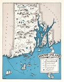 Vintage Map of Rhode Island 1931
