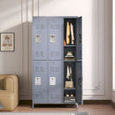 6 Door Lockers With Lock For Employees, Storage Cabinet For Home, Gym, Office, School, Garage - Gray by HouseOfZazla