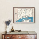 Vintage Map of Connecticut 1931