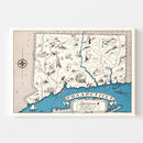 Vintage Map of Connecticut 1931