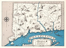 Vintage Map of Connecticut 1931