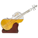 Glass Violin Decanter, Mahogany Base - 1000 ML