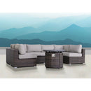 Wicker Outdoor Lounge Set With Cushions And Fire Pit by HouseOfZazla