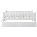 Platform Bed With Guardrail And 2 Drawers by HouseOfZazla
