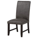 Averill Faux Leather Upholstered Dining Side Chair Dark Grey (Set of 2)