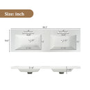 Double Sink Bathroom Vanity, Cabinet & Soft Close Doors, Divided Drawers, Wall Mounted Storage - Wood by HouseOfZazla