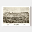 Vintage Map of Castleton, Vermont 1886