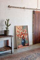 Cherry Blossom Oil Painting – Impressionist Floral Vase Wall Art