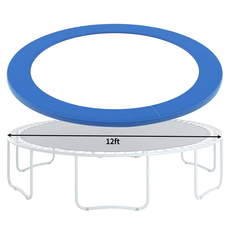 Trampoline Safety Pad for 12ft trampoline - Replacement Spring Cover Pad, No Holes for Poles, Waterproof&UV-Resistant