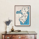 Vintage Map of New Jersey 1931
