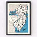 Vintage Map of New Jersey 1931