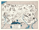 Vintage Map of Pennsylvania 1931