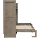 Murphy Bed With Desk, LED Light And USB Charging Station