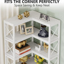 7 Tier Corner Bookshelf, Storage Unit For Living Room by HouseOfZazla