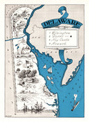 Vintage Map of Delaware 1931