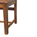 Solid Wood Leather Slatted Dining Chair