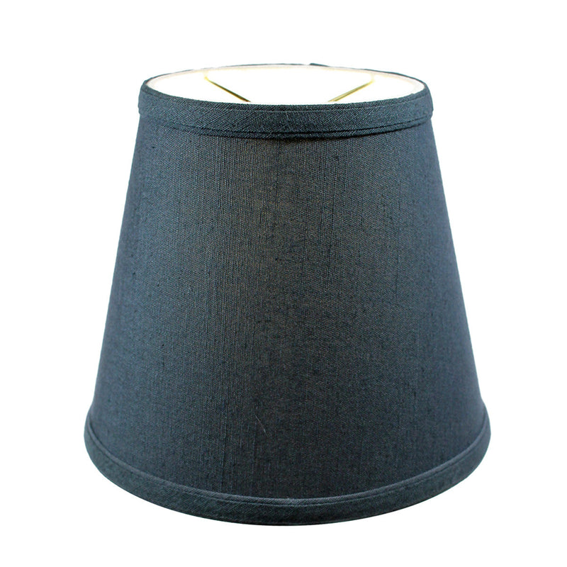 8"W x 7"H Textured Slate [Navy Blue] Clip-On Lamp shade