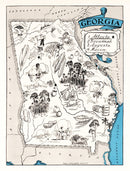Vintage Map of Georgia 1931