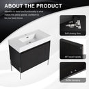 Freestanding Bathroom Vanity With Resin Sink And Storage Cabinet by HouseOfZazla