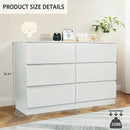 6 Drawer Dresser With Spacious Countertop And Concealed Handles by Unique Piece Furniture