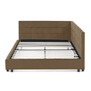 Upholstered Bed Frame With Tufted Backrest And Armrests by HouseOfZazla
