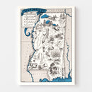 Vintage Map of Mississippi 1931