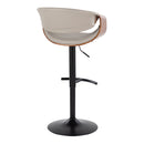 Symphony - Mid Century Modern Adjustable Barstool With Swivel With Rounded T Footrest (Set of 2) by HouseOfZazla