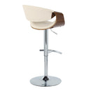 Symphony - Mid Century Modern Adjustable Barstool & Swivel With Rounded T Footrest (Set of 2) by HouseOfZazla