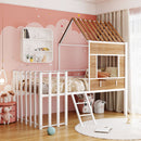 Loft Bed With Roof, Window, Guardrail, Ladder by Unique Piece Furniture