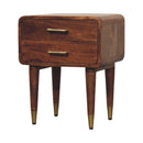 Solid Wood Astor 2-Drawer Nightstand