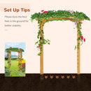 90in Wood Garden Arbor Arch with Trellis Wall for Climbing & Hanging Plants, Decor for Party, Weddings, Birthdays & Backyards