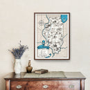 Vintage Map of Illinois 1931