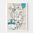 Vintage Map of Illinois 1931