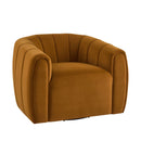 Serenizia - Upholstered Swivel Chair With Channel Tufted