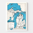 Vintage Map of Michigan 1931