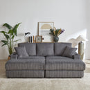 3 Seater Sofa With 2 Ottomans For Living Room by HouseOfZazla