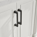 Freestanding Double Bathroom Vanity With Extra Black Handles - White by HouseOfZazla