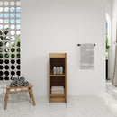 Slim Freestanding Bathroom Storage Cabinet - Light Oak