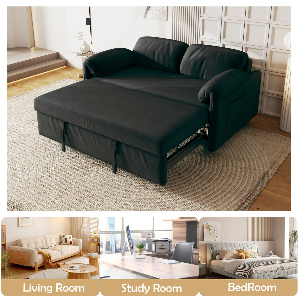 Sofa, Dual Purpose Lounge With Retractable Queen Size Bed, photo 22 of 40