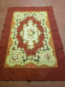 3' X 5' Antique Handmade French Aubusson Weave Savonnerie Needlepoint Rug Nice