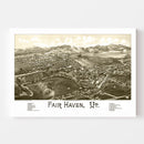 Vintage Map of Fair Haven, Vermont 1886