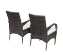 2-Piece Liberatore Dining Chairs with Beige Cushions by HouseOfZazla