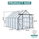 Double Door Polycarbonate house Raised Base And Anchor Aluminum Heavy Duty Walk In houses For Outdoor Backyard In All Season by HouseOfZazla
