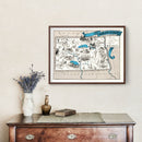 Vintage Map of North Dakota 1931