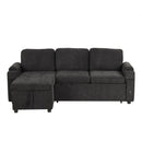 Convertible L Shaped Sofa Couch With Storage, Cup Holders, USB Ports by Unique Piece Furniture