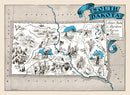 Vintage Map of South Dakota 1931