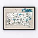 Vintage Map of South Dakota 1931